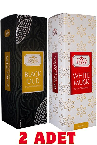 ESVED Beyaz Misk & White Musk ve Siyah Oud & Black Oud Oda Ve Kumaş Spreyi Se...