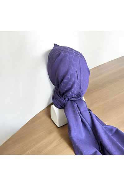 Armine Şal de bumbac din bambus cu model violet 68