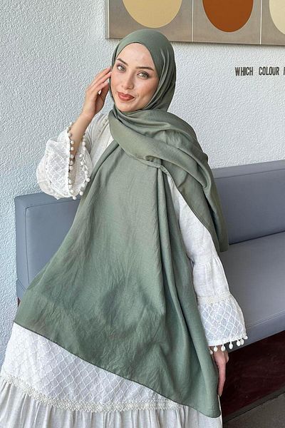 lamelif Comfort Βαμβακερό Σάλι Army Green