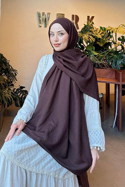 lamelif Comfort Cotton Shawl Bitter Brown