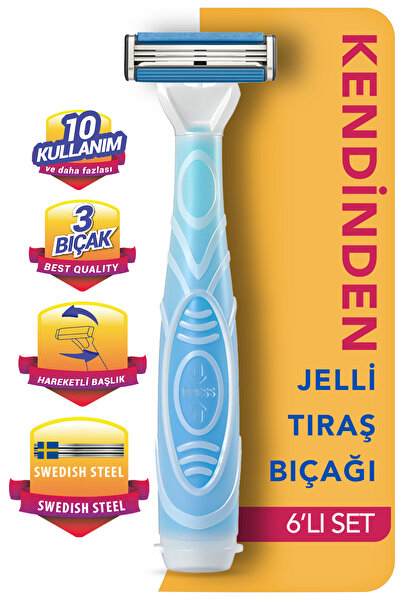 TRİP 3 Jiletli Traş Bıçağı Aloevera & E Vit. Özü Jelli Oynar Başlık Isveç Çel...