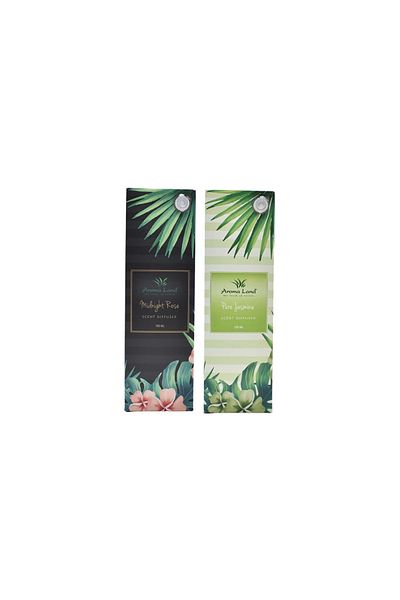 MARCA Reed Diffuser Aroma Land, 100 ml, Midnight Rose, Pure Jasmine, 2 Buc/set, 2 arome