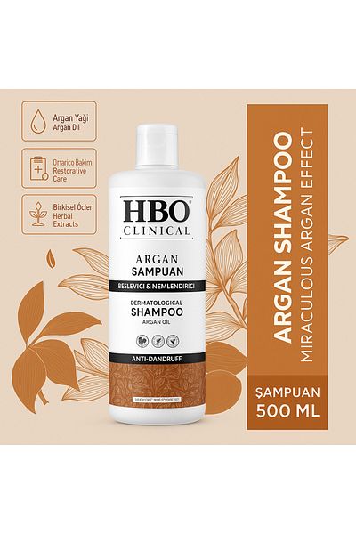 hbo Clinical Argan Oil Nourishing, Salt-Free, Dermatological Shampoo