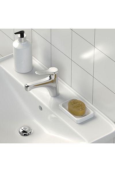 EOCRAFT Composite Granite Solid and Liquid Soap Dispenser White (Bathroom Set of 2)