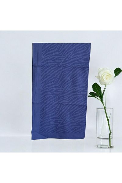 Armine Light Navy Blue Pamora Shawl 02