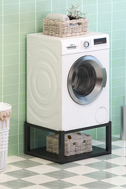 TOLIAHOME Metal Çamaşır ve Kurutma Makinası Yükseltici Çamaşır Makinası Altı Raf