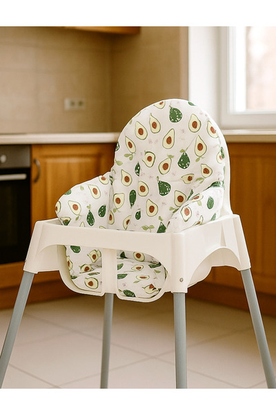 Bebek Özel Pamuklu Bebek Çocuk Mama Sandalyesi Minderi Avakado