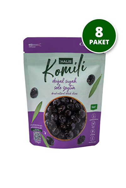 Komili Doğal Siyah Sele Zeytin 8x170g