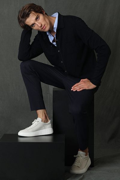 Lufian Ανδρικό πουλόβερ Orka Navy Blue