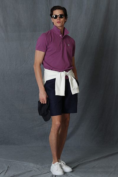 Lufian Ανδρικό μπλουζάκι Laon Sports Polo Neck Claret Red