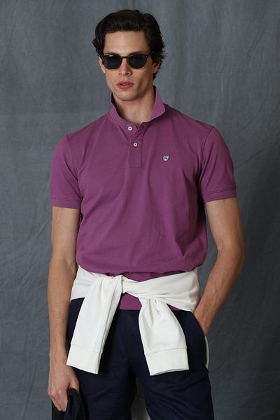 Lufian Ανδρικό μπλουζάκι Laon Sports Polo Neck Claret Red