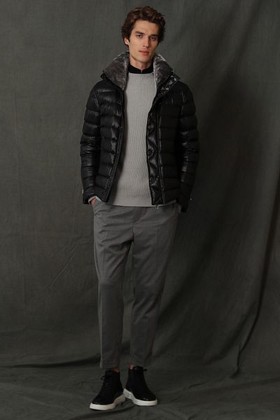 Lufian Jack Goose Feather Men's Coat Black