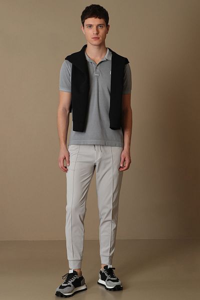 Lufian Pito Jogger Pants Tailored Fit Stone