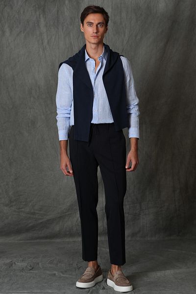 Lufian Παντελόνι Simon Jogger Slim Fit Navy Blue