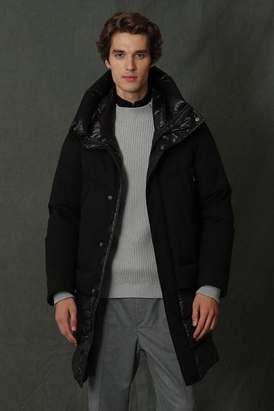 Lufian Lincoln Goose Feather Men's Coat Black