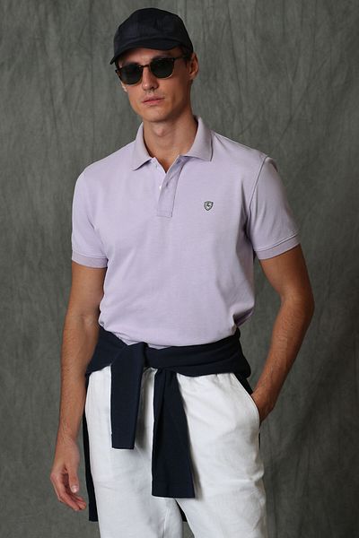 Lufian Laon Lilac Men's Polo Collar Sports T-Shirt