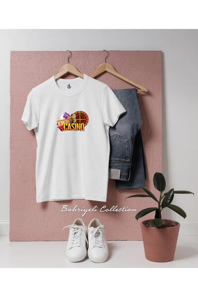 bahriyeli.jpeg Oversize kroj Logo kazina za kockanje Dizajnirano unisex T-shirt