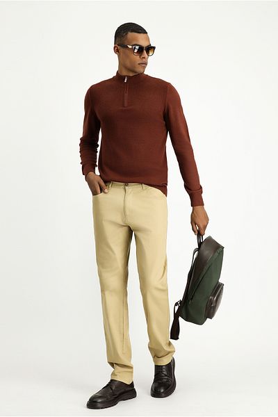 Kiğılı Regular Fit Lycra Canvas / Chino Pants