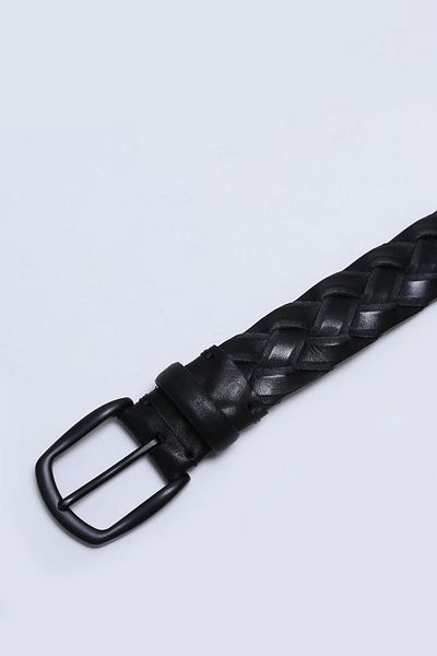 Lufian Men's Black Leather Belt - Luis