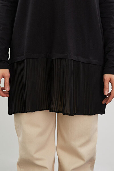 NİSUM MODA Pleated Long Sleeve Tunic Insignia