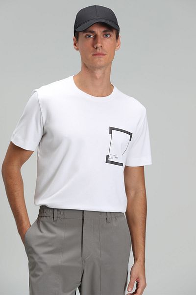 Lufian Luke Modern Graphic T- Shirt White
