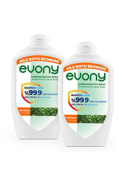 Evony 1500ml 2 Pieces Liquid Soap (Eucalyptus)