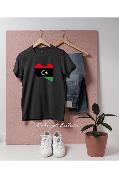 bahriyeli.jpeg تي شيرت للجنسين بتصميم علم ليبيا ترابولي كبير الحجم
