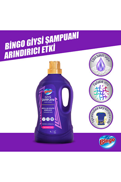Bingo Giysi Şampuanı Arındırıcı Etki 4l 2'li