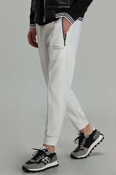 Lufian Ανδρικό αθλητικό παντελόνι Fast Off White