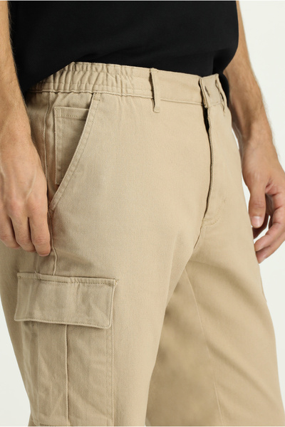 Kiğılı Regular Fit Likralı Beli Lastikli Kargo Pantolon