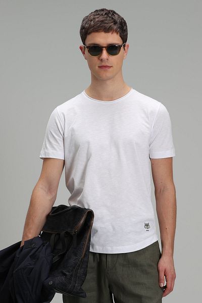 Lufian Junya Men's Basic T-Shirt White