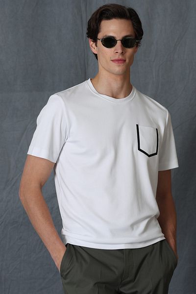 Lufian Sirius Modern Graphic T-Shirt White