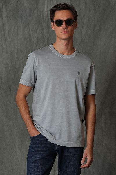 Lufian Sarder Men's Basic T-Shirt Gray