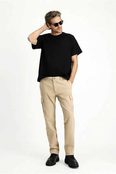 Kiğılı Regular Fit Lycra Elastic Waist Cargo Pants