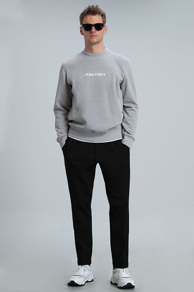 Lufian Star Men's Sweatshirt Light Gray