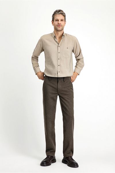 Kiğılı Slim Fit Slim Fit Lycra Knitted Classic Fabric Trousers