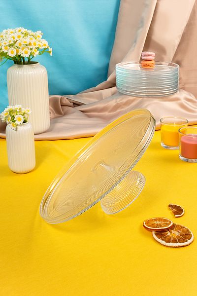 Fecra Loren 7 Piece Cake and Presentation Set Natural