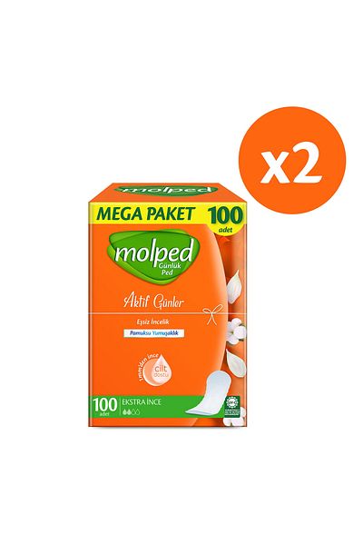 Molped Active Days Daily Pad 100 Pieces X 2 Pieces