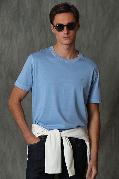 Lufian Tricou de bază Sarder pentru bărbați, albastru