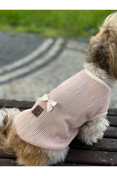 For a Fur Dog T-Shirt Powder Cream Glitter Dog Cat Outfit T-Shirt