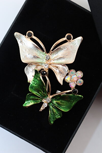 KEEBA Dönüşümün sembolü yakanızda Kelebek broş zirkon taşlı kelebekli erkek k...