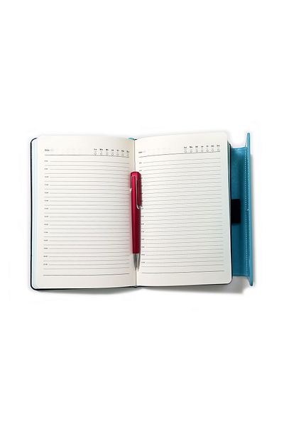 Arhi Design Undated A5 diary with large flap, RED & BLACK