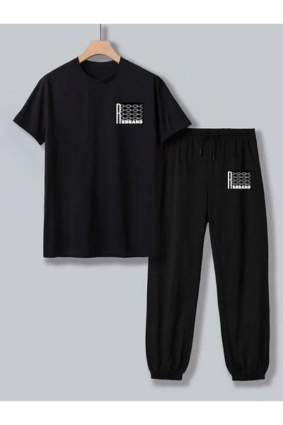 REBRAND Oversize T-Shirt Set - Printed Bottom and Top Tracksuit