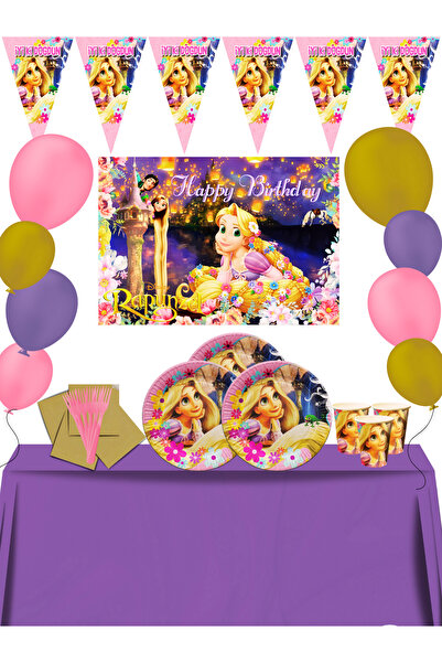 snowparty مجموعة زينة لحفلات أعياد الميلاد مكونة من 40 شخصية مع لافتة رابونزيل