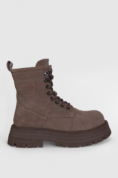 Lufian Ember Γυναικείες Δερμάτινες Μπότες - Λεπτομέρεια από τρίχες καμήλας