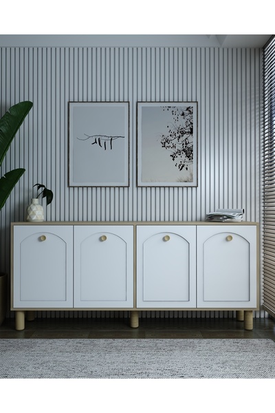 DEMONTE DECOR SİMPLEDD (KX180) BOHEM K0NSOL SAFİRMEŞE-BEYAZ