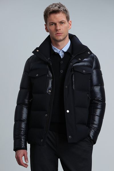 Lufian Мъжко палто Genius Goose Feather Navy Blue