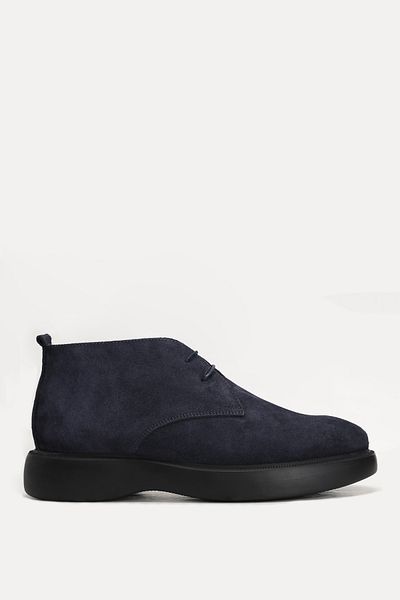 Lufian Ανδρικές δερμάτινες μπότες Oleoso Navy Blue