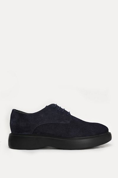 Lufian Pánské semišové boty pro volný čas Velluto Navy Blue