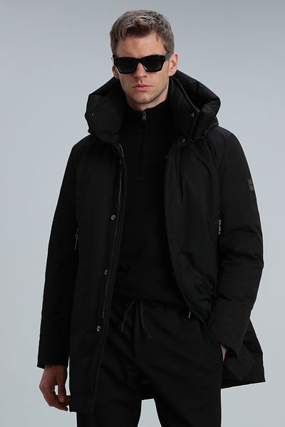 Lufian Donald Goose Feather Men's Coat Black